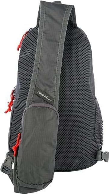 Eddie Bauer Stowaway Packable Sling Bag | Foldable | Travel | Outdoor | Lightweight | Compact | Everyday Carry | Ripstop Nylon | 10L - Dark Smoke - Image 4