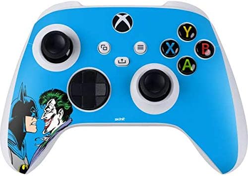 Skinit Decal Gaming Skin Compatible with Xbox Series S Controller - Officially Licensed DC Comics The Joker vs Batman Vintage Art Design