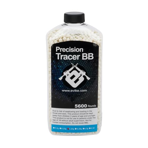 Evike Airsoft - Match Grade 6mm Airsoft Glow in The Dark BBS (Weight: Green Glow / 0.25g / 5600 Rounds)