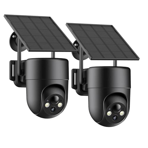 ELYSOO Solar Security Cameras Wireless Outdoor, 2.4GHz WiFi, 2K Color Night Vision, Outdoor Camera...