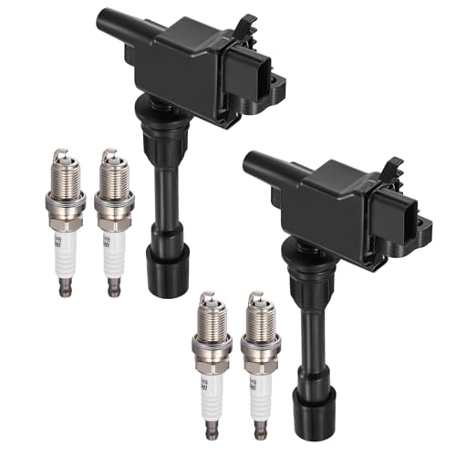 Image of 2-Pack UF407 Ignition Coils & 4-Pack 2382 Spark Plugs Kit Compatible with Mazda Protege 2001-2003, Protege5 2002-2003, 2.0L L4 - Replaces GN10301 IC527 C-637 C1340 & more