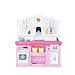 Step2 Fun with Friends Kitchen | Large Plastic Play Kitchen with Realistic Lights & Sounds | Pink Kids Kitchen Playset & 45-Pc Kitchen Accessories Set