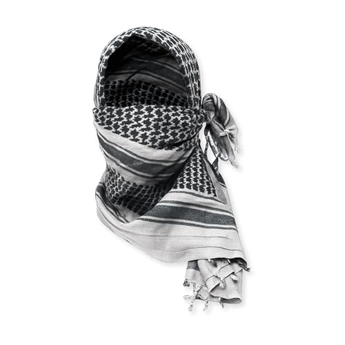 Image of M MCGUIRE GEAR Shemagh Tactical Scarf, Middle Eastern Desert Hood, Bandana, Keffiyeh, Military Style, 100% Cotton, 42 inch x 42 inch