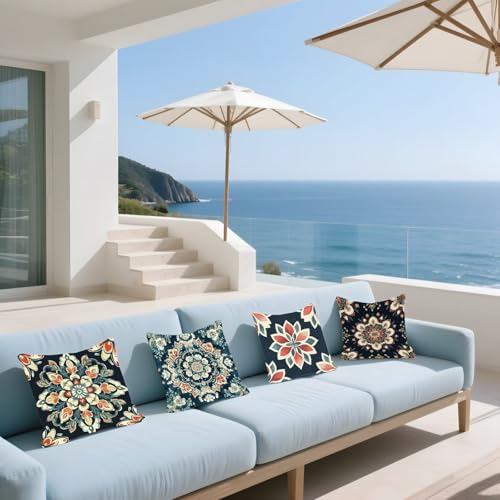 Housse de coussin 45x45 cm imperméable avec fermeture éclair invisible P-328 - 3
