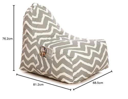 Image of Style Homez Hackey Cotton Canvas Stripes Printed Bean Bag XXL Size Filled with Beans Fillers