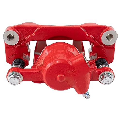 Image of TRQ Performance Rear Driver and Passenger Side Brake Caliper Set Caliper Brackets Hardware Compatible with 09-13 Subaru Forester 08-14 Impreza WRX WRX Premium WRX Limited Outback Sport 2.5i 15-19 WRX