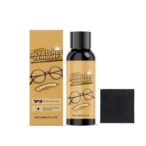 Mnozreo Líquido Limpiador de Lentes,Líquido de Reparación de Cristales,30ML,1PC,Eliminación de Arañazos de Lentes
