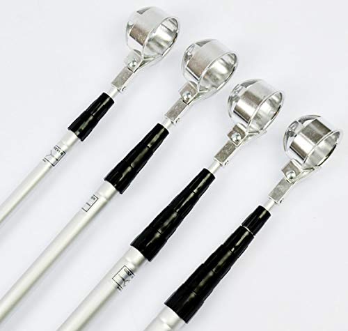 Golf Ball Retriever Pole For Water Telescopic 18 Feet 15 Foot 12 Ft 9 Ft With Golf Ball Cleaner Pouch, Golf Ball Grabber Picker Hinged Cup Retractable Stainless Steel Shaft (18) #TOP6