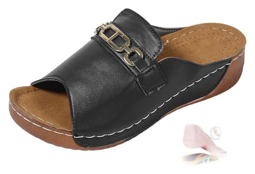 Lightweight Wedge Open Toe Slippers for Women | Comfortable Summer Beach Sandals with Thick Bottom