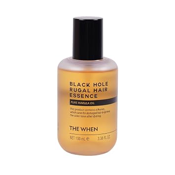 The When Black Hole Rugal Hair Oil Essence with Pure Marula Oil Anti-Frizz, Heat Protection & Shine Boosting Leave-In Treatment, 100ml 3.38 fl.oz