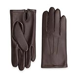 GLOVE STORY Gants Cuir d'Agneau pour Homme avec Doublure 100% Polyester Chaud - Matière Élégante, Douce et Confortable -Idéal en Hiver - Fabrication Artisanale