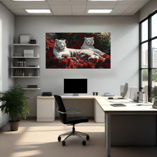 Calcomanías de pared tigre vinilo autoadhesivo gran formato 4