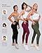 CHRLEISURE Leggings with Pockets for Women, High Waisted Tummy Control Workout Yoga Pants(5 Packs Black,Gray,Navy,Wine,JLGreen, L)