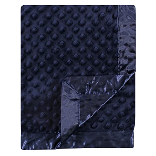 Image of Hudson Baby Unisex Baby Plush Mink Blanket, Navy, One Size