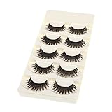 Docooler 5 Pairs False Eyelashes Pure Hand-made Thick Long Voluminous Fake Lashes
