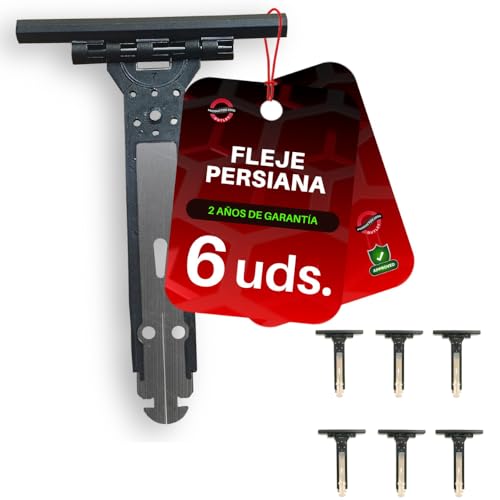Pack 6 Fleje Persiana | Recambio persiana electricas y manuales | Enganche Lamas Persianas PVC al Eje | Flejes persianas enrollables | Enganche persiana de Fácil Instalación con lama persiana