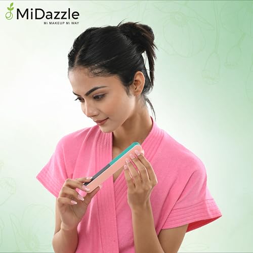 Image of Midazzle Professional Nail File & Buffer Set | 4-Way Nail Buffer Block & Nail File with Grip | Nail Shiner, Nail Polisher, Nail Care Tool for Natural & Acrylic Nails | Manicure Pedicure Kit for Women & Men (MINF3803+MIMT4001)