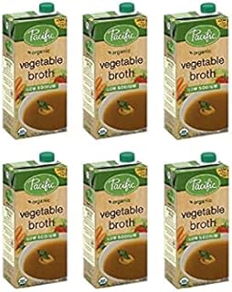 Pacific Broth, Vegetable, Organic, Low Sodium, 32 Oz (Pack of 6)