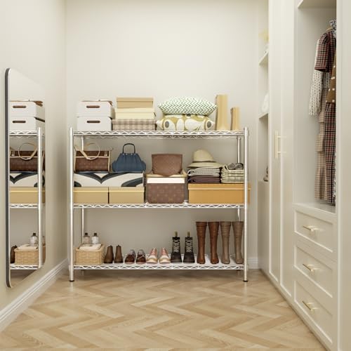 Image of ROOMTEC 3-Tier Wire Shelving Unit,48 inch W*20 inch D*47 inch H,Max Load 1200 lbs