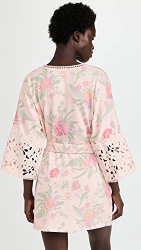Flora Nikrooz Women's Kendall Robe, Buff, Pink, Floral, S #TOP2