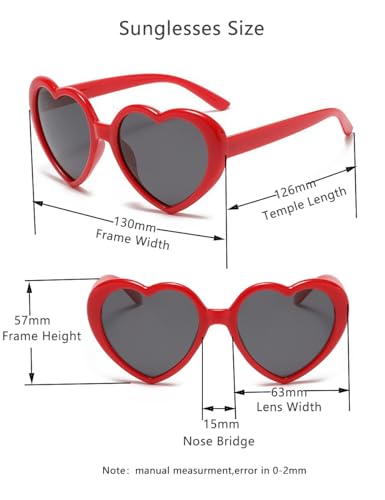 Sjbncai Girls Heart Polarized Sunglasses Uv 400 Protection Kids Love Heart Sunglasses Vintage For Age 3-10 Years Girls Boys thumb #1
