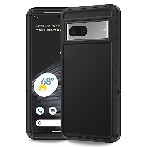 Anloes Defender Case for Google Pixel 8 5G, Heavy Duty Shockproof Dustproof 3 in 1 Rugged Protective Bumper Phone Cover for Pixel 8 5G (Black)