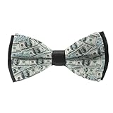 ACCXECTGGV 100 Dollar Bills Print Money Pre-Tied Fashion Bow Ties, Formal Tuxedo Bow Tie For Adults Suit Accessories, Party Christmas