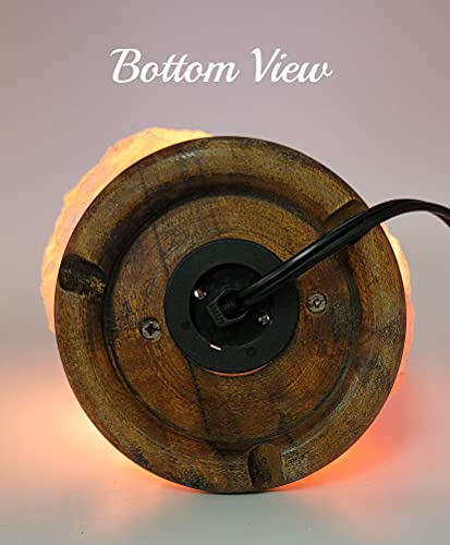 Apexglobal Himalayan Natural Pink Salt Lamp, Hand Crafted I (10-12 Inches, 12-15 Lbs).Natural Warm Amber Glow I Dimmer Switch, Wooden Base, Unique Gift Idea #TOP5