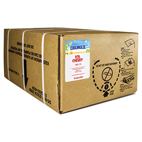 Coolbreeze Beverages FCB Frozen Carbonated Beverage Soda 5 Gallon Bag in Box Flavor Syrup - Cherry