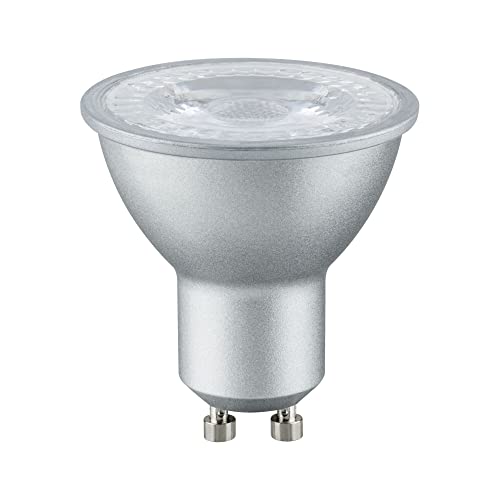 Paulmann 28975 Standard 230V réflecteur LED GU10 230V Pack de 1 4W 230lm 51mm Alu plastique 2700K - Ampoule Blanc chaud, Aluminium