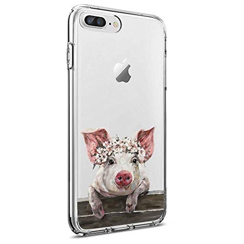 Dazhi Iphone 7 Plus 8 Plus Clear Case Terrific Pig Customized Design Pattern Ultra-Thin Flexible Crystal Phone Case For Iphone 7 Plus 8 Plus #TOP2