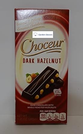 Choceur Dark Chocolate with Whole Roasted Hazelnuts 7.05oz 200g