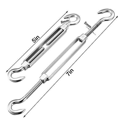 TooTaci 10 Pack M5 Turnbuckle, 304 Stainless Steel Turnbuckle Hook and Hook by TooTaci - Used condition - Image 2