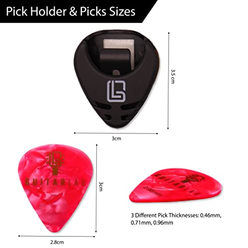 Guitar Lab – Support pour Médiators Guitare – 10 Médiators GRATUITS, Porte Médiators à Ressort, En Celluloïd pour… - Les Beatles, Paul McCartney, John Lennon, RIngo Starr, George Harrison Guitar Lab - Support pour Médiators Guitare - 10 Médiators GRATUITS, Porte Médiators à Ressort, En Celluloïd pour… – Image 5