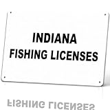 Indiana Fishing Licenses Metal Sign 8 x 12 Inch