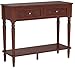 Convenience Concepts French Country 2-Drawer Hall Table with Shelf, Espresso