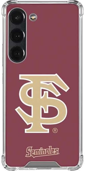 Skinit Clear Phone Case Compatible with Galaxy S23 - Officially Licensed Florida State FSU Seminoles Initials Design