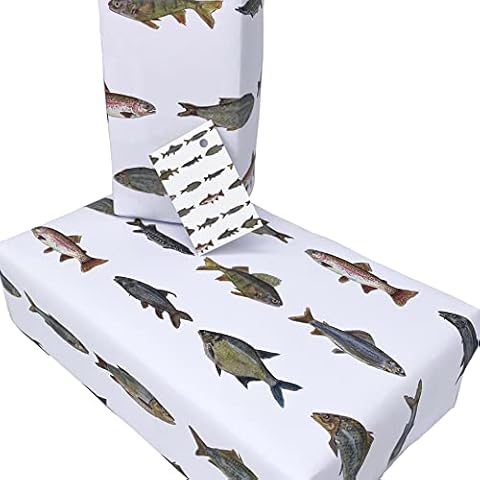 Luxury British River Fish Wrapping Paper Cover