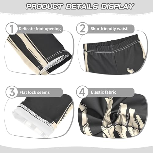 Toddler Girls Leggings Printed Yoga Pants Leggings Skeleton Hand for Kids3