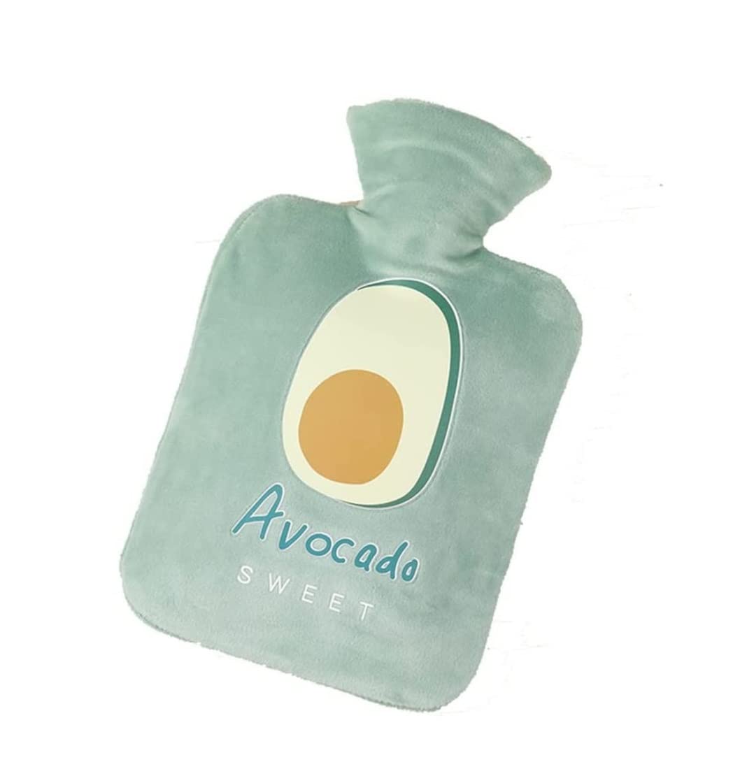 Bolsa Agua Caliente Botella De Agua Caliente con Forro Polar para Frutas, Bolsa para Aliviar El Dolor, Cuello Trasero, Noches Acogedoras Térmica(C,2L)
