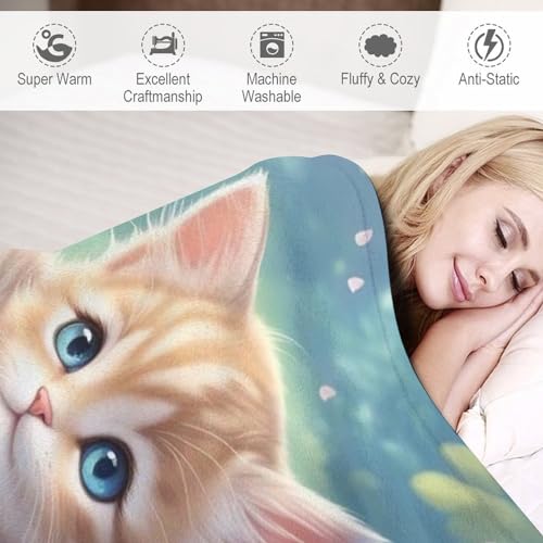Couvertures en chat flannel plaid douillet contre le froid