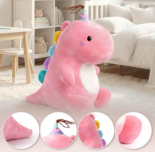 Image of Zest 4 Toyz Soft Toy for Girls (40 cm) Big Size | Cute Stuffed Animal Plush Toy | Baby Toys | Dragon Soft Toy Cuddly Teddy Bear for Kids | Birthday Gift for Girls - Pink