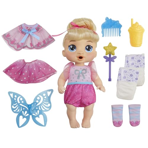 Baby Alive Fairy Fashions Harper Hugs Doll with Clothes Accessories Blonde Hair 11 Inches Toys for 3 Year Old Girls and Boys & Up (Amazon Exclusive)
