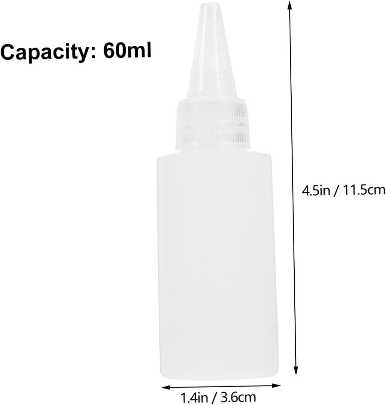 Angoily 100pcs Multi-function Liquid Dispensing Bottles Pointed Nozzles for Acrylic Paint Glue