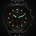 BERNY Chronograph Watch with Tachymeter Analog Quartz Watch for Men Sapphire Glass Men's Stop Watch for Sports All Stainless Steel Male Wristwatch with 3ATM Waterproof Date Calender C3 Luminous