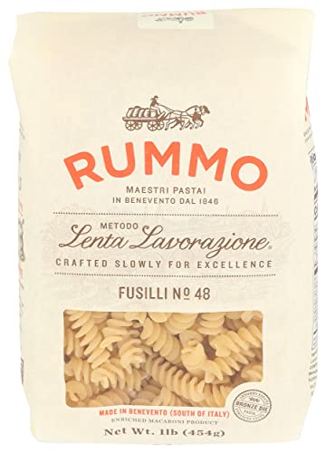Rummo Italian Pasta Fusili No.48, Always Al Dente (16 Ounce Package) #TOP4