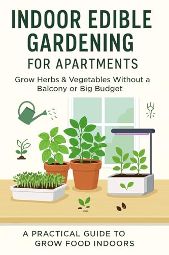 Indoor Edible Gardening for Apartments : Practical guide for beginners, focused on growing edible plants indoors without needing a balcony or big budget