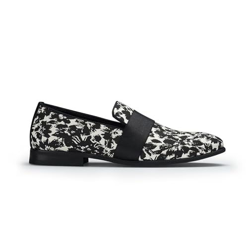 Image of Ferro Aldo Men's Classic Penny Loafers & Slip-On Dress Shoes | Woven, Floral, and Plaid Styles |