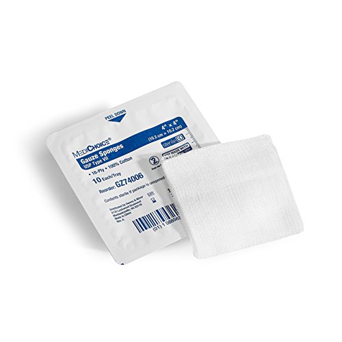 MediChoice Gauze Sponge, 16-Ply, USP Type VII, Sterile, 4x4 Inch, White, 1314GZ74006 (Case of 128) miniatura 2