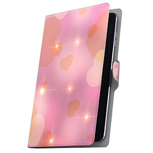 タブレット 手帳型 タブレットケース タブレットカバー カバー レザー ケース 手帳タイプ フリップ ダイアリー 二つ折り 革 ハート ピンク 003148 Fire HDX Amazon アマゾン Kindle Fire キンドルファイア FireHDX